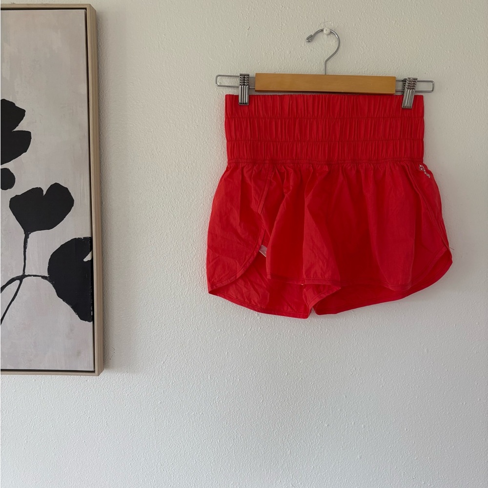 Free People High-Waist Athletic Shorts - Coral - Picture 4 of 6